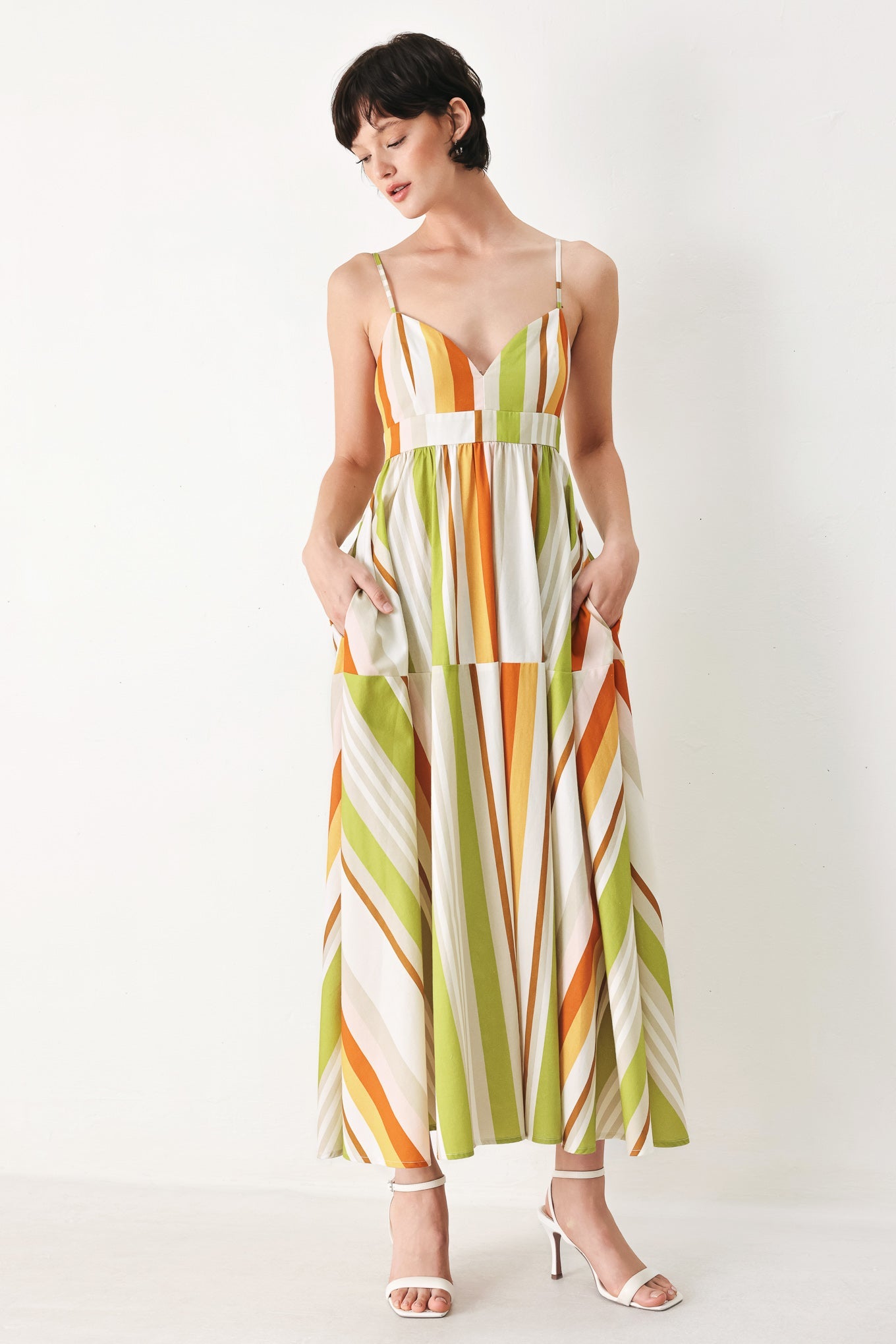 SUNRISE RIVIERA WOVEN MIDI DRESS