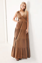 CALM BEAUTY WOVEN MAXI DRESS Flying Tomato