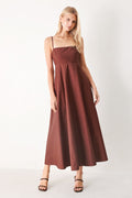 QUIET LUXE WOVEN MIDI DRESS Flying Tomato