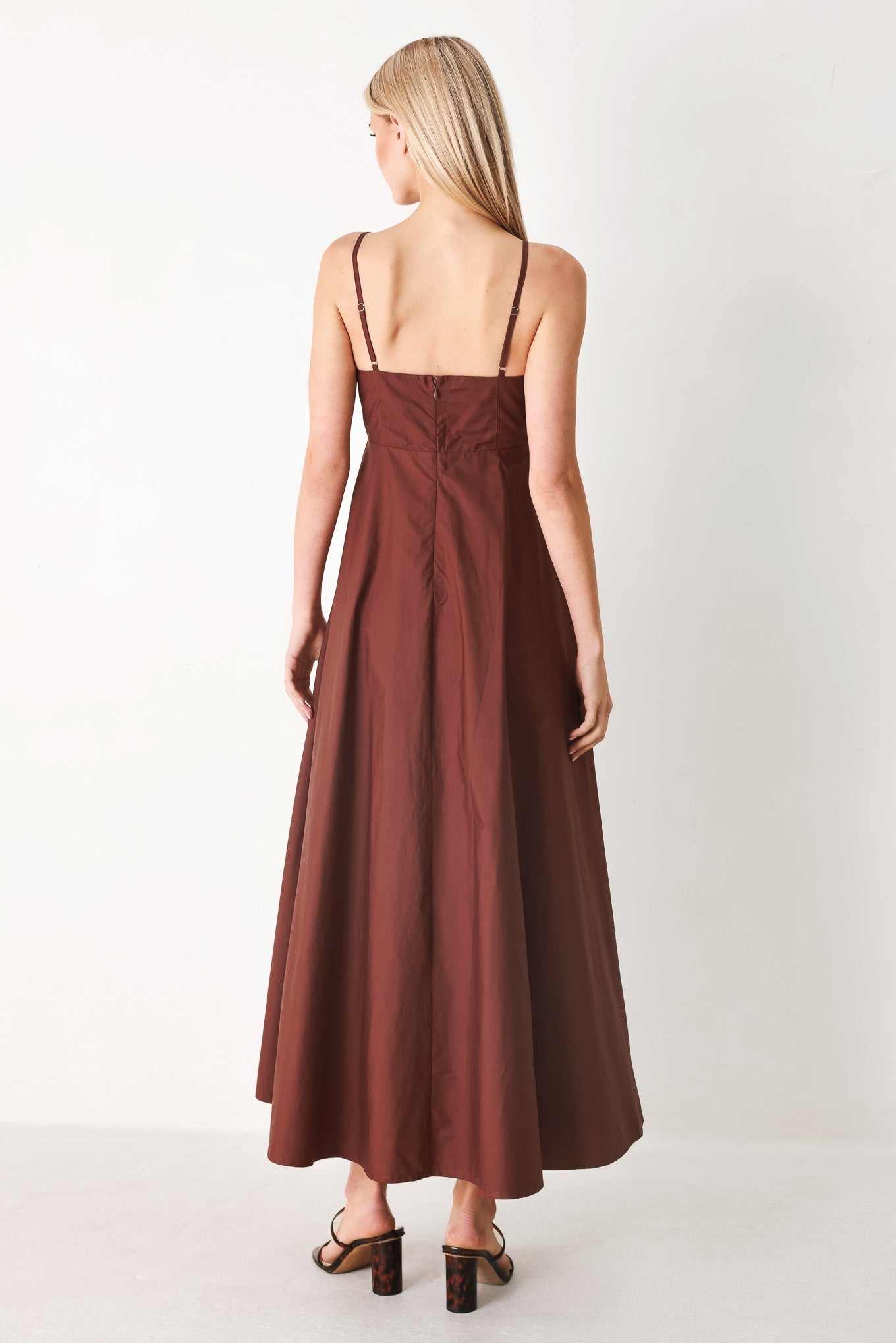 QUIET LUXE WOVEN MIDI DRESS Flying Tomato