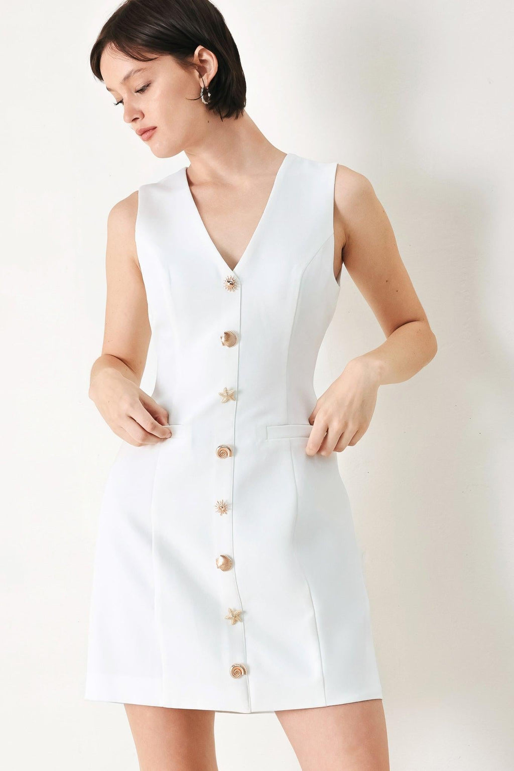 PURE GLAM WOVEN MINI DRESS Flying Tomato