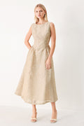 EVENING BLOSSOM ORGANZA MIDI DRESS
