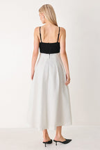 MODERN CONTRAST MIDI DRESS Flying Tomato