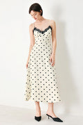 DOTTY SWEETHEART WOVEN MIDI DRESS Flying Tomato