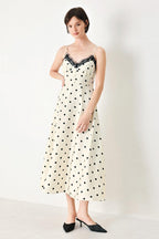 DOTTY SWEETHEART WOVEN MIDI DRESS Flying Tomato