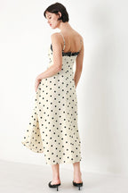 DOTTY SWEETHEART WOVEN MIDI DRESS Flying Tomato