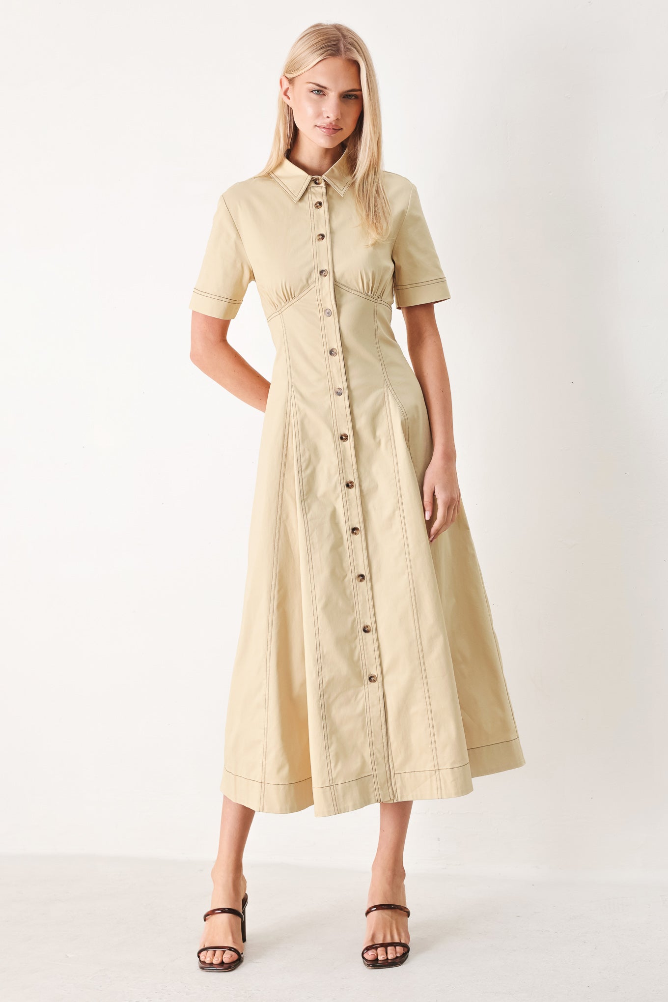 TREND ICON WOVEN MIDI DRESS Flying Tomato