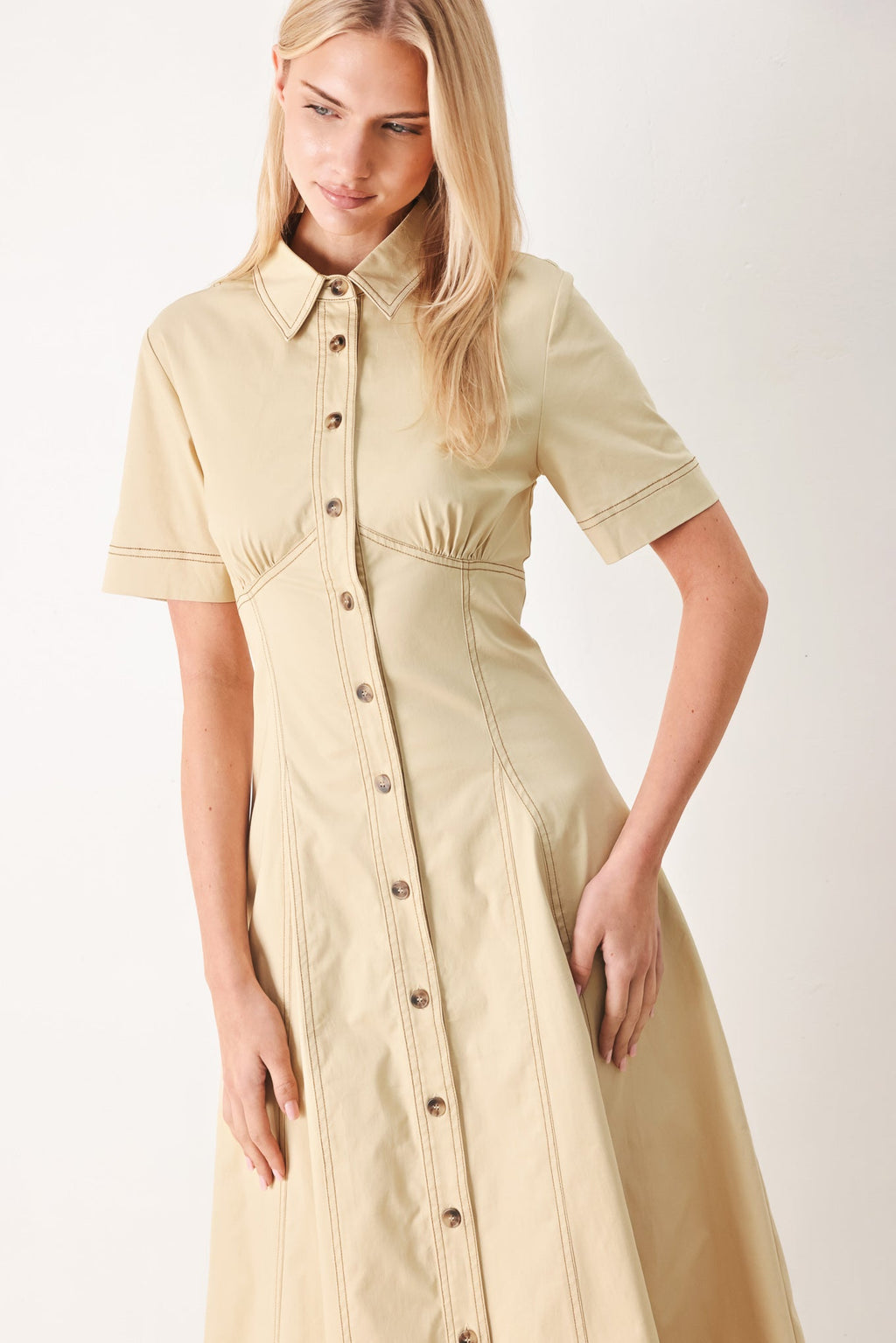 TREND ICON WOVEN MIDI DRESS Flying Tomato
