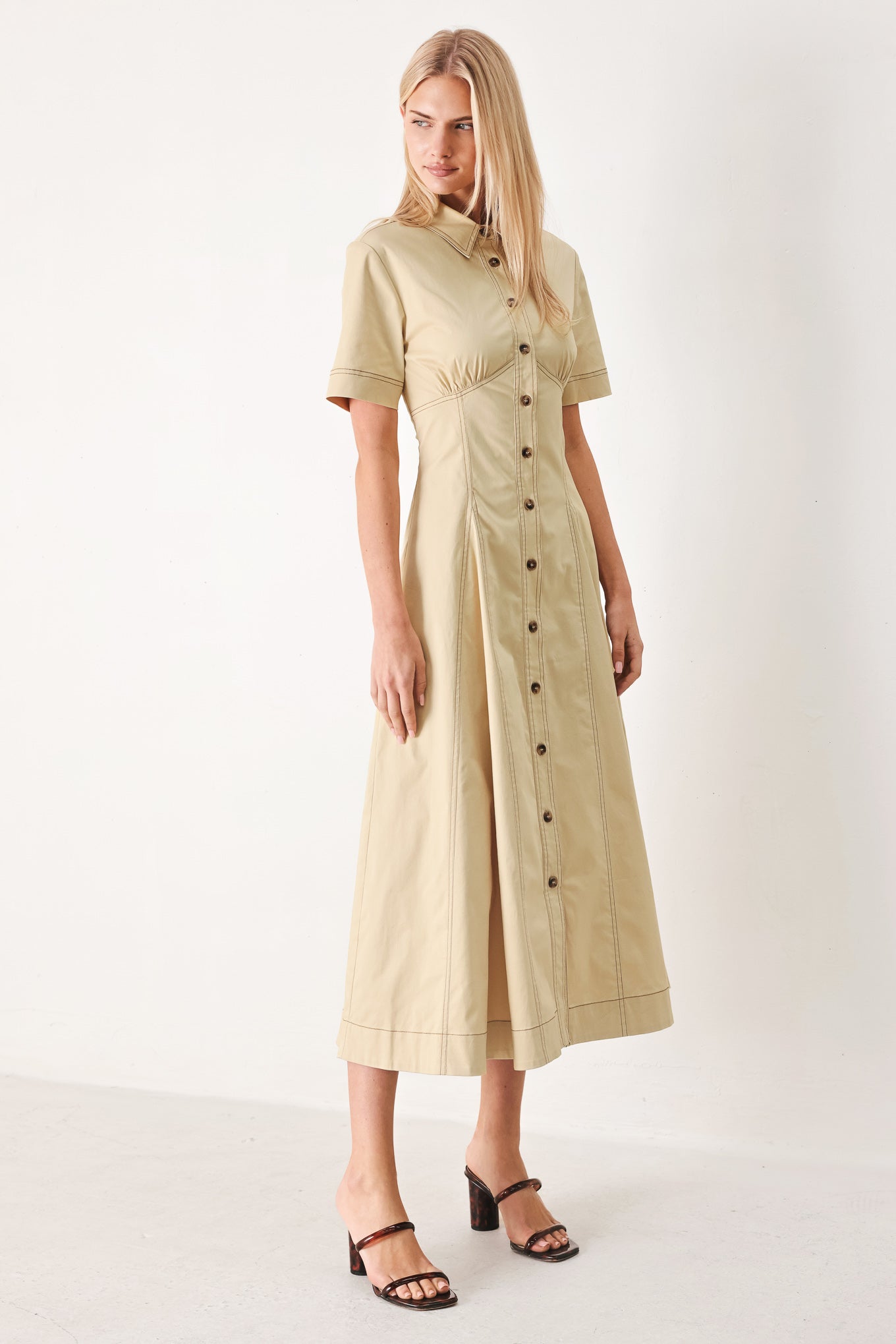 TREND ICON WOVEN MIDI DRESS Flying Tomato