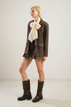 DARING CONFIDENCE DENIM BLAZER Flying Tomato