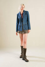 HOT TO GO DENIM BLAZER Flying Tomato