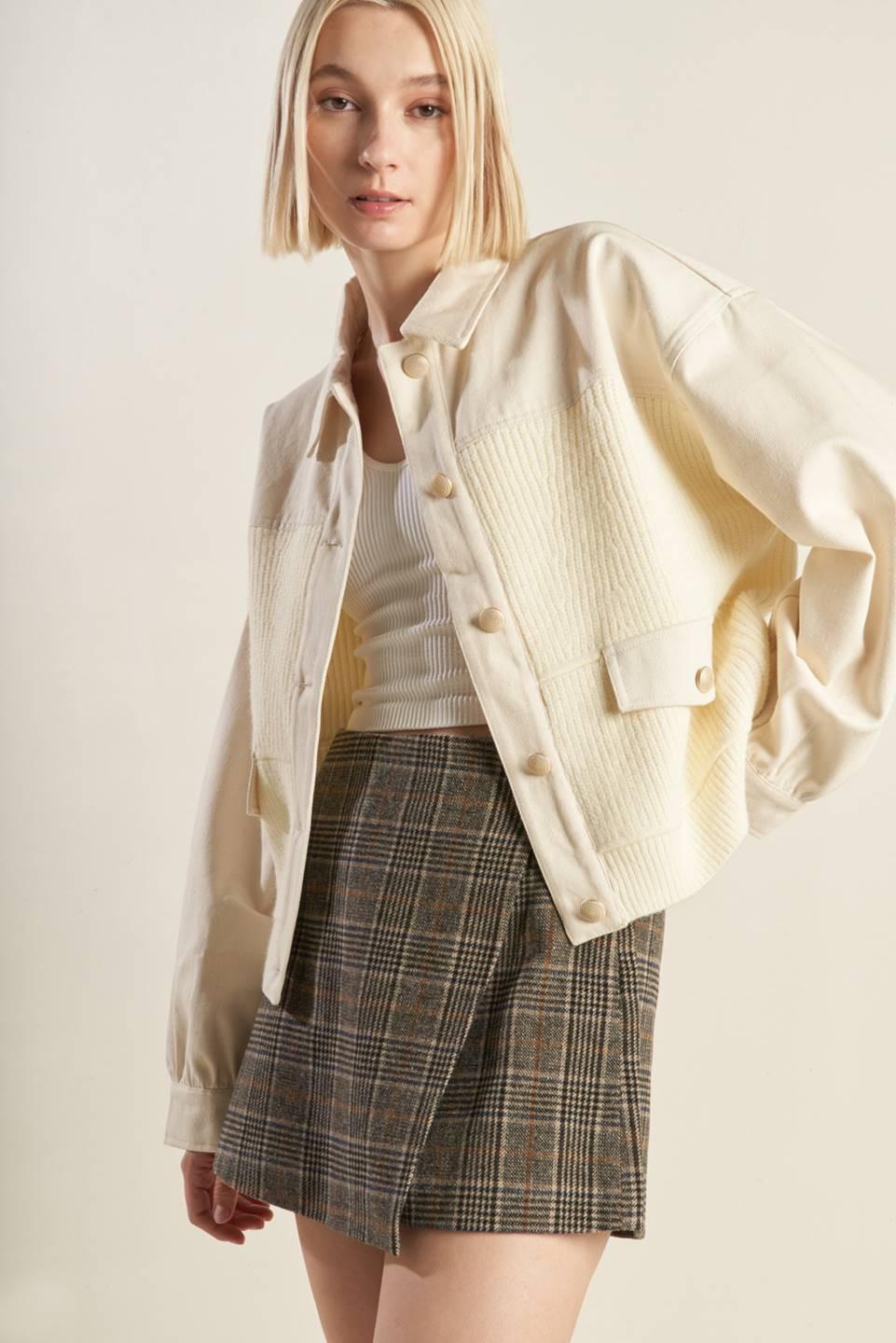 GO-GETTER GIRL SWEATER TWILL JACKET Flying Tomato