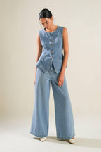 ADVENTURE AWAITS DENIM VEST Flying Tomato