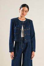 CRISP CANVAS DENIM JACKET Flying Tomato