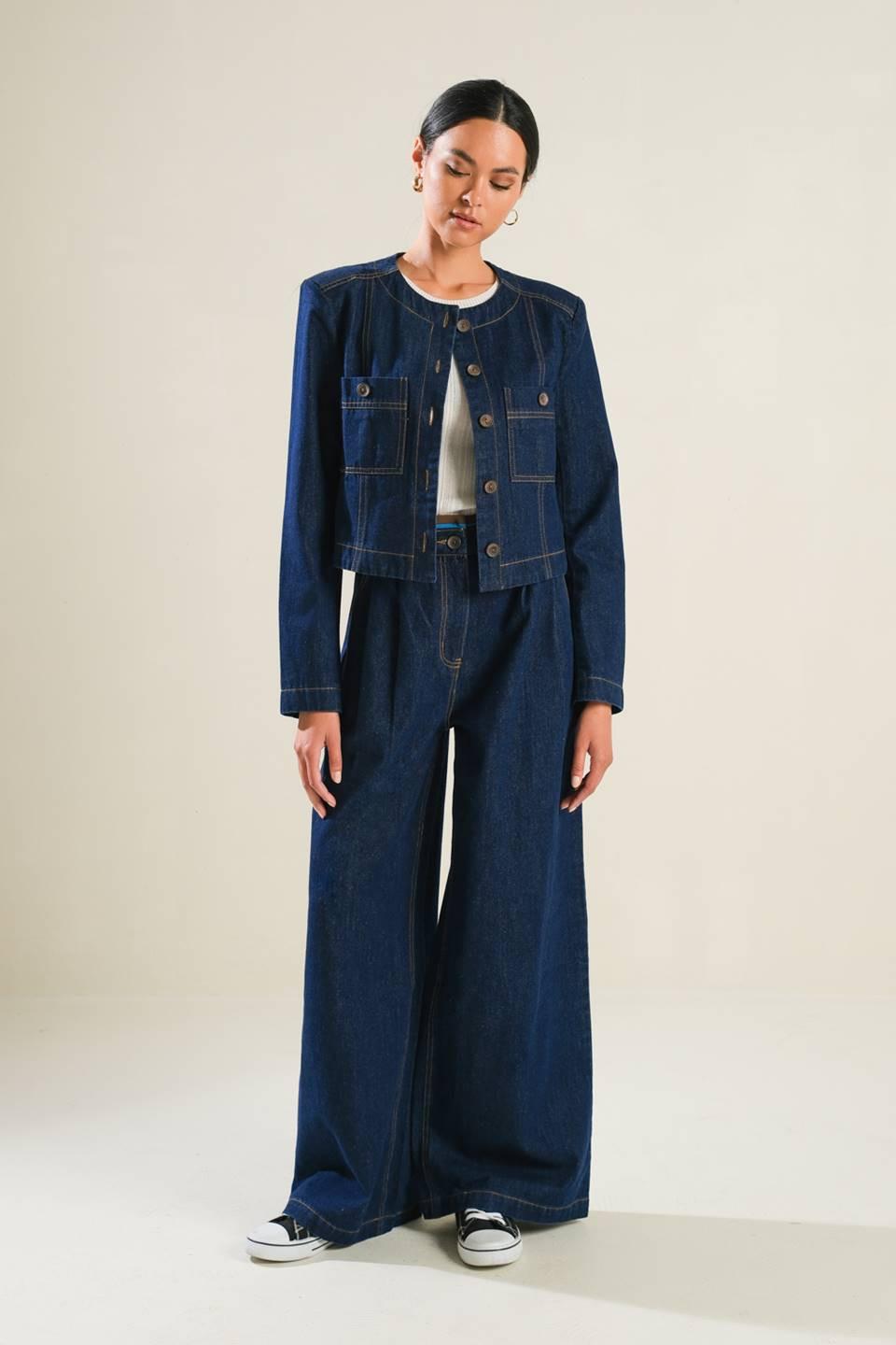 CRISP CANVAS DENIM JACKET Flying Tomato