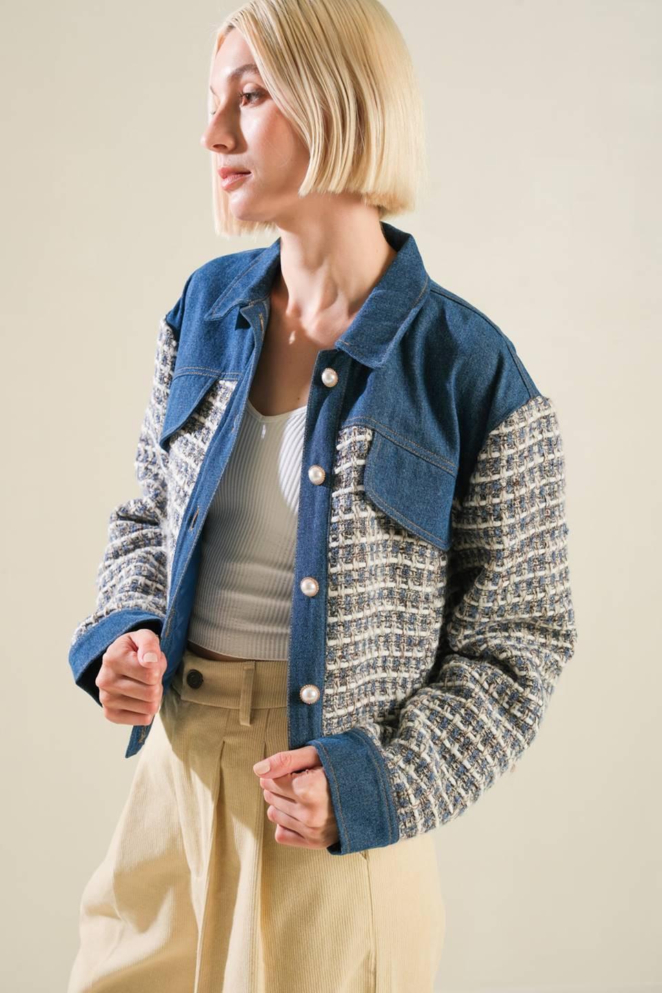 BETTER DAYS TWEED DENIM JACKET Flying Tomato