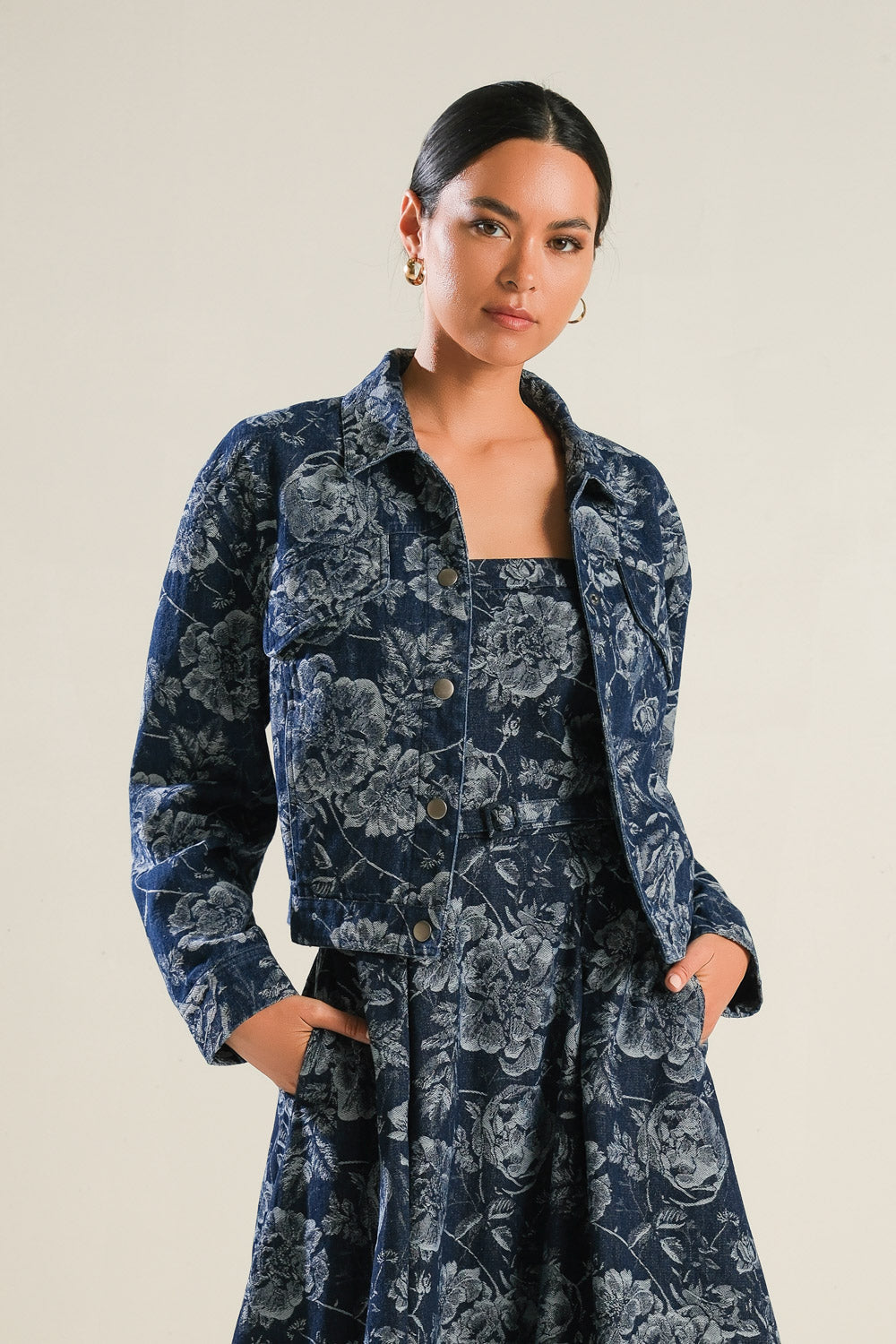 SOPHISTICATED STUNNER DENIM JACKET Flying Tomato