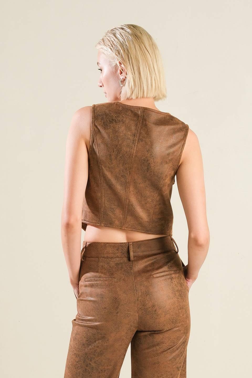 A GIFT FROM LOVE LEATHER VEST Flying Tomato