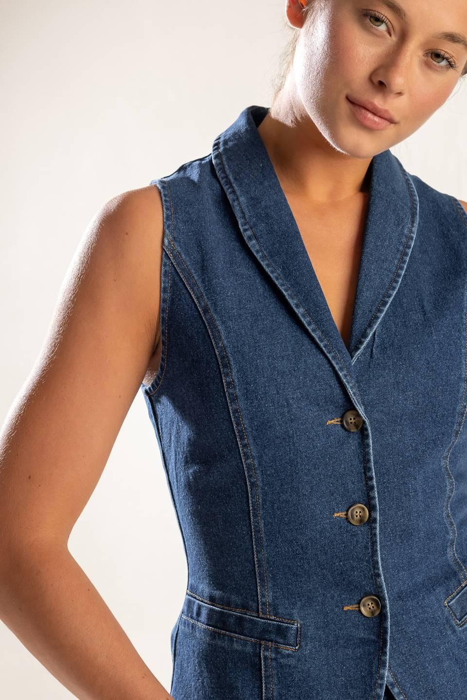 SPRING ROMANCE DENIM VEST Flying Tomato