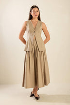 FLEETING FAUNA WOVEN VEST Flying Tomato