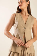 FLEETING FAUNA WOVEN VEST Flying Tomato