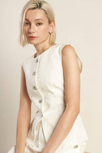 DELICATE HUE WOVEN VEST Flying Tomato
