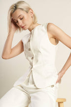 DELICATE HUE WOVEN VEST Flying Tomato