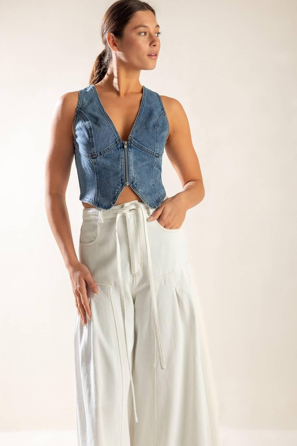PICTURE PERFECT DENIM VEST Flying Tomato