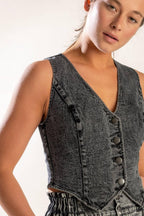EXPLORING THE CITY DENIM VEST Flying Tomato