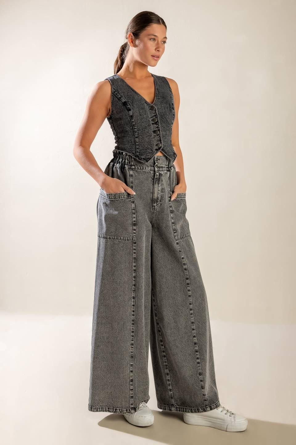EXPLORING THE CITY DENIM VEST Flying Tomato