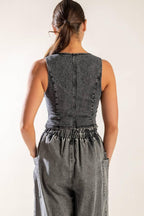 EXPLORING THE CITY DENIM VEST Flying Tomato