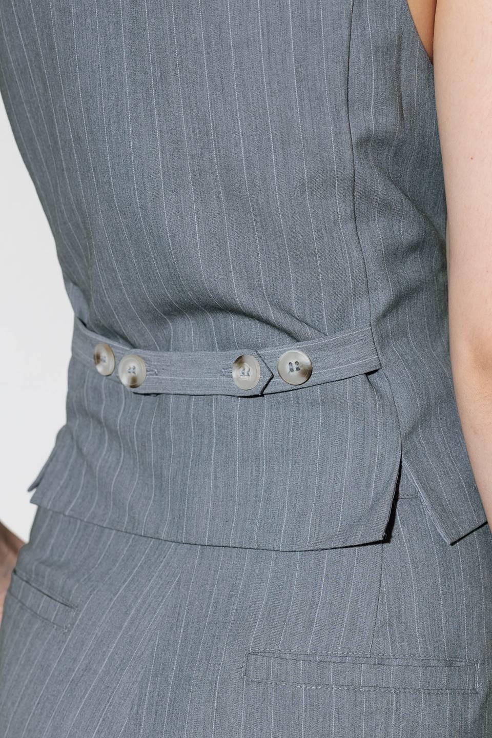 SMILE BRIGHT IN GREY WOVEN VEST Flying Tomato