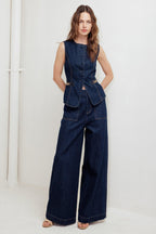 INDIGO ICON DENIM VEST Flying Tomato