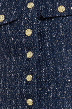 PARISIAN TWEED NAVY WOVEN TWEED VEST Flying Tomato