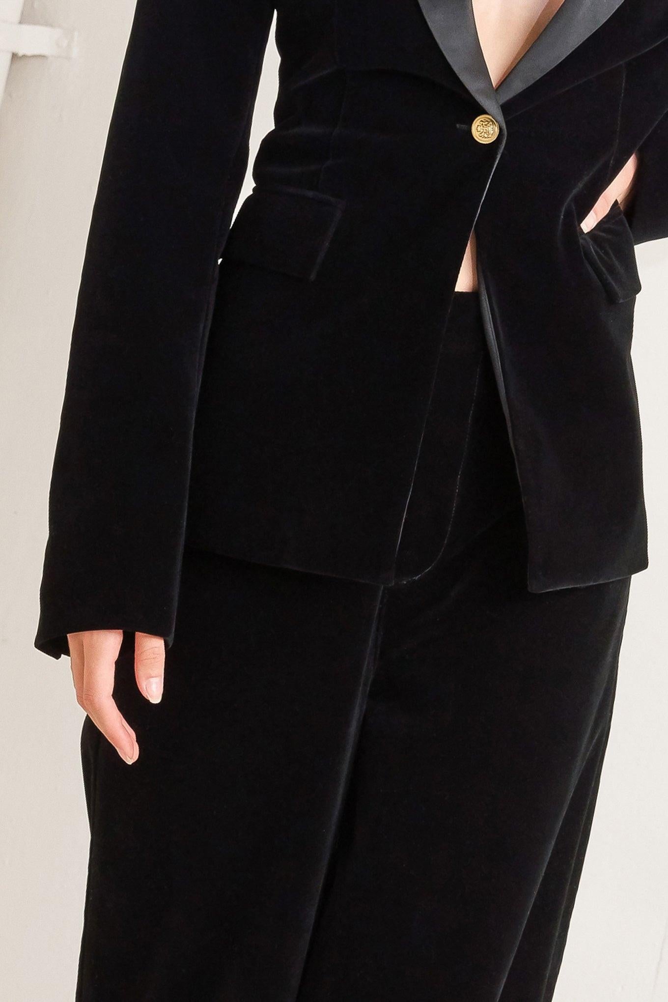 MIDNIGHT TUX WOVEN VELVET BLAZER Flying Tomato