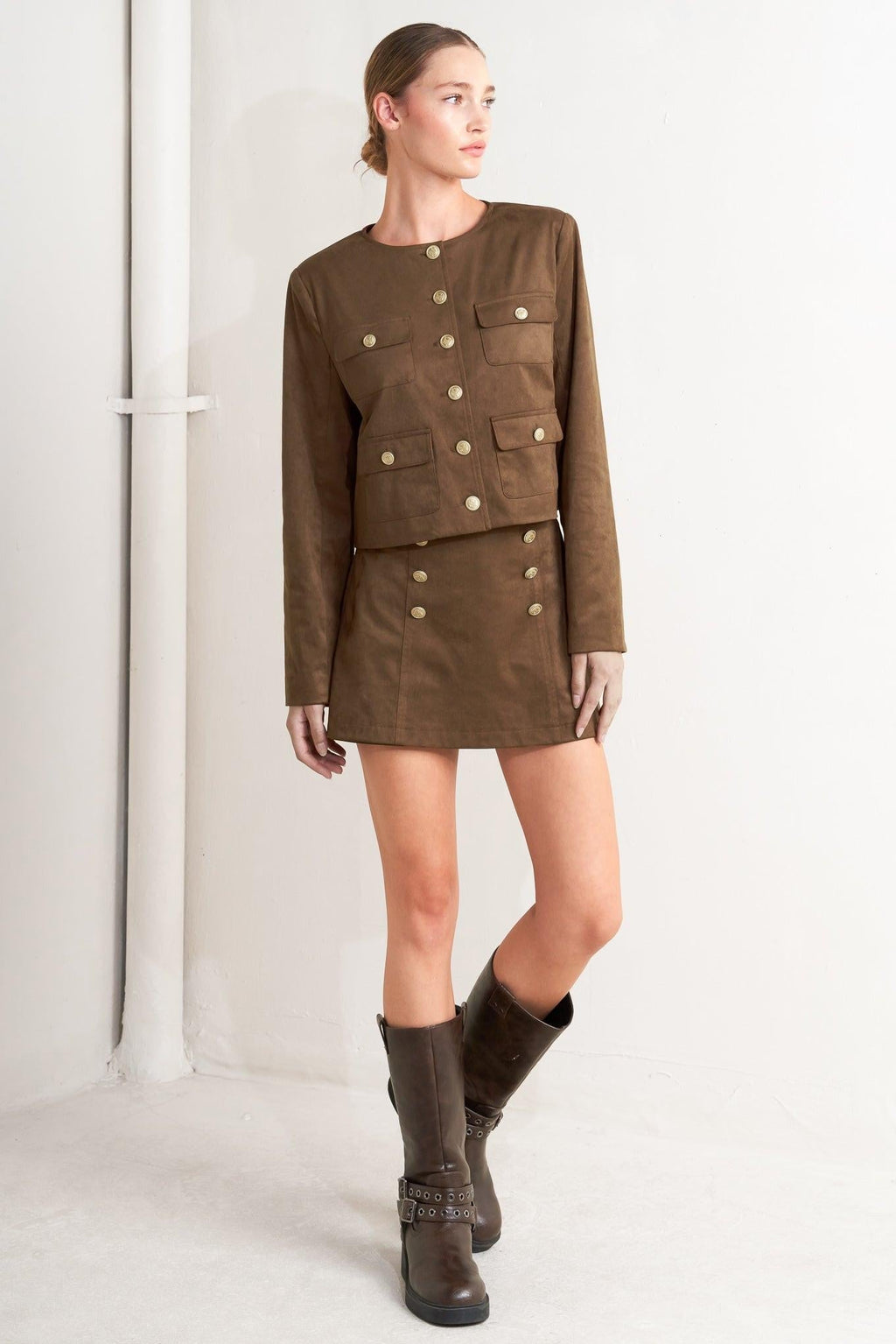 HERITAGE UTILITY FAUX SUEDE JACKET Flying Tomato