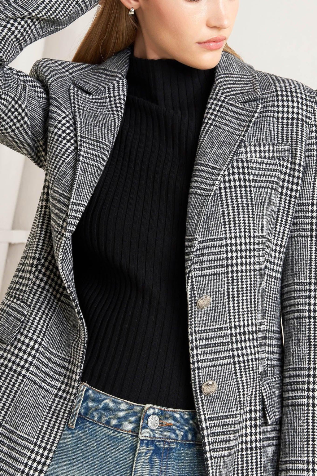 CITY CHECKLINE WOOLEN WOVEN JACKET Flying Tomato