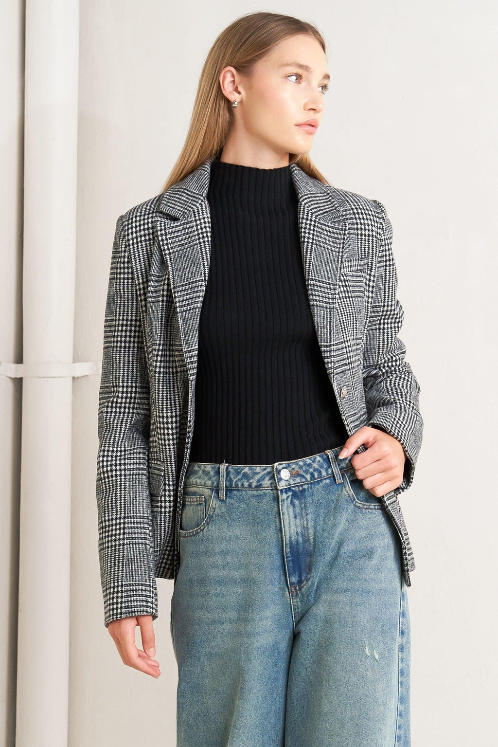 CITY CHECKLINE WOOLEN WOVEN JACKET Flying Tomato