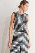 METRO ICON WOVEN HOUNDSTOOTH VEST Flying Tomato