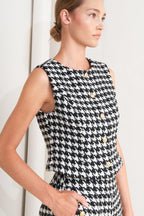 METRO ICON WOVEN HOUNDSTOOTH VEST Flying Tomato