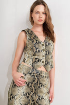 GLAM VENOM FAUX LEATHER VEST Flying Tomato