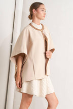 TIMELESS ELEGANCE WOVEN FELT CAPELET Flying Tomato