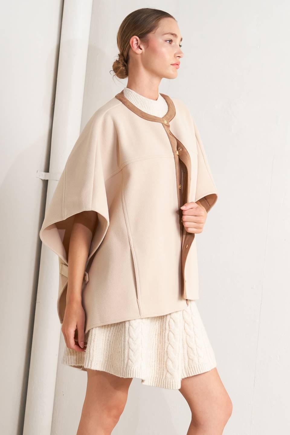 TIMELESS ELEGANCE WOVEN FELT CAPELET Flying Tomato