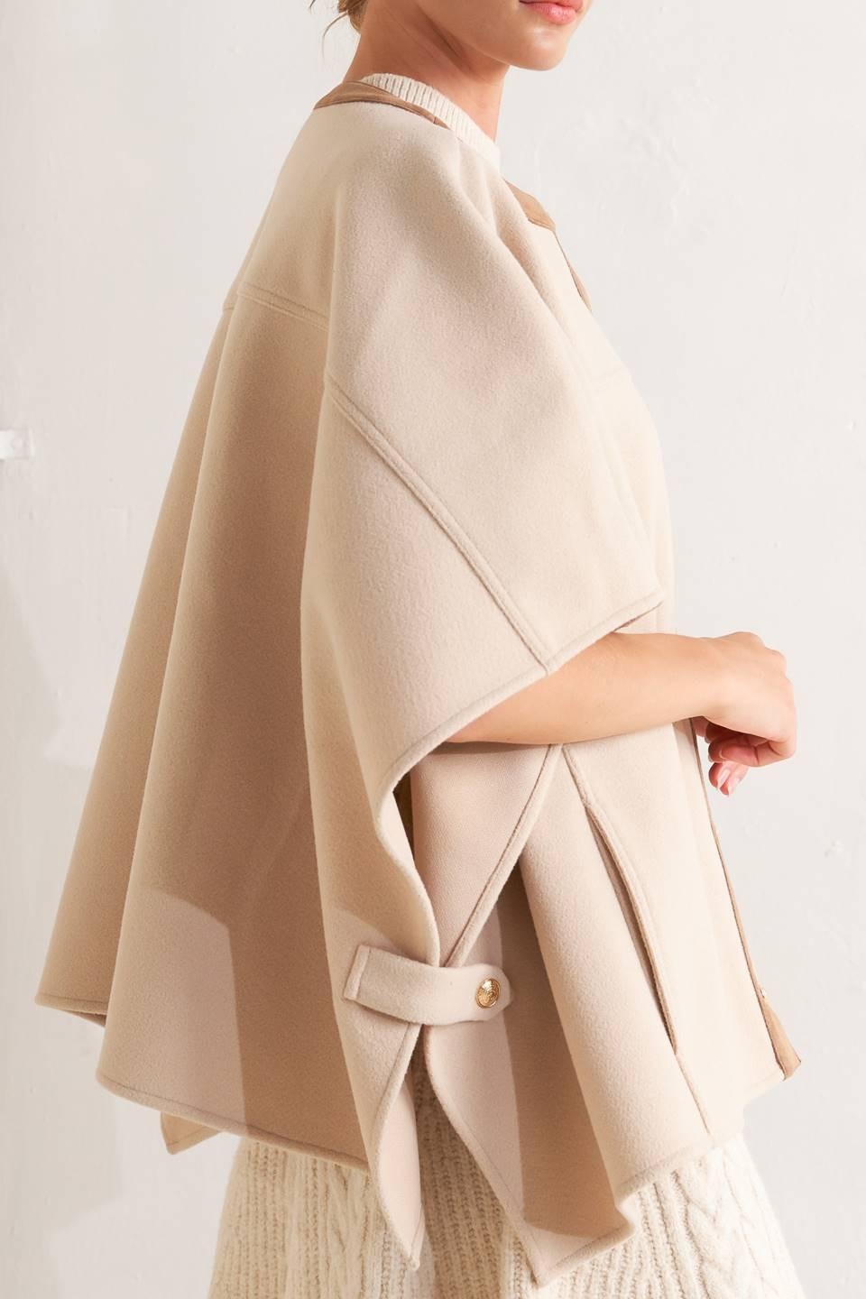 TIMELESS ELEGANCE WOVEN FELT CAPELET Flying Tomato