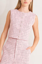 ROSÉ EDGE ENSEMBLE TWEED VEST Flying Tomato