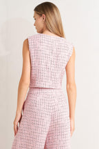 ROSÉ EDGE ENSEMBLE TWEED VEST Flying Tomato