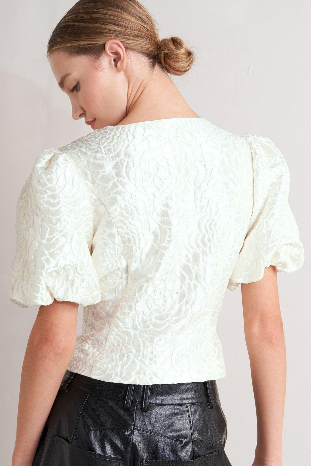 ROSÉ TEXTURE WOVEN TOP Flying Tomato