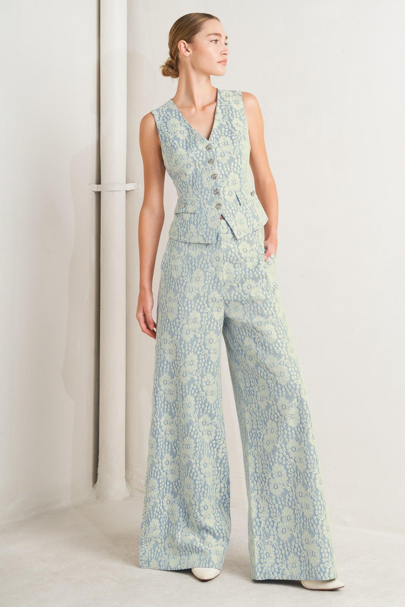 EASY ELEGANCE WOVEN LACE VEST Flying Tomato