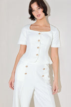 MINIMAL PRESTIGE WOVEN TOP Flying Tomato