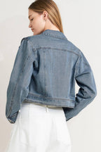 FRENCH FEMME DENIM CROP JACKET Flying Tomato